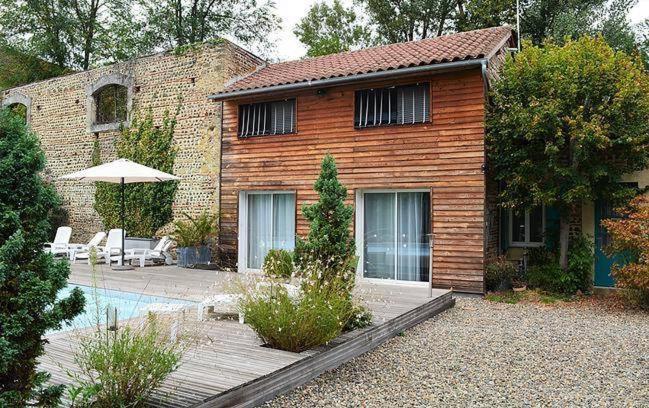 Chambre D'Hotes La Cour Des Saligues Riscle Exteriör bild